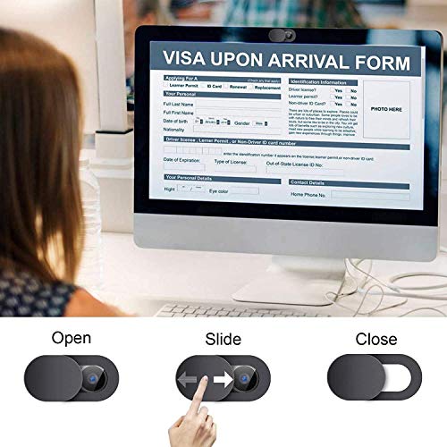 Webcam Cover,3 PCS Camera Cover Slide, Ultra-Thin Webcam Cover Slide Compatible for Laptop Desktops, MacBook, PC, Tablet, Cell Phone and more Accessories -Protect Your Privacy Security (3-Pack) - color: 3 PACK