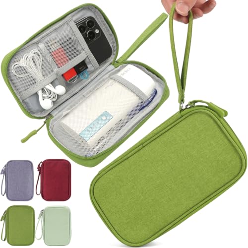 CAAORDKSO Electronics Organizer Travel Case, Travel Cable Organizer Bag Pouch Electronic Accessories Carry Case Waterproof Electronic Bag for Cable, Cord, Charger, Power Bank, Earphone (Green) - color: Green