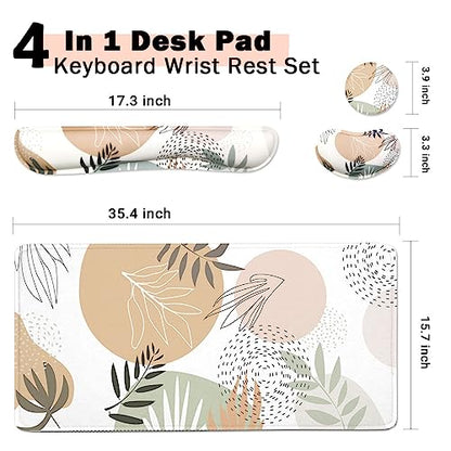 Large Mouse Pad Set,Extended Gaming Mouse Pad + Keyboard Wrist Rest Support - Minimalist - color: Minimalist