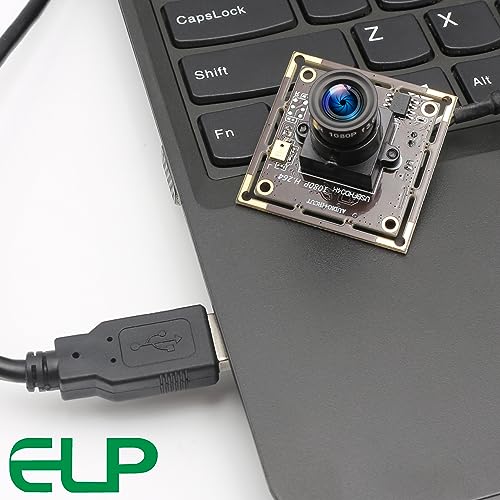 ELP 3.6mm Lens Raspberry Pi 1080P H.264 Microphone PC Web USB Security Camera for Computer Mini UVC USB2.0 Video Audio Webcam Board 2MP CMOS AR0330 Lightburn Laser Camera for Laptop - size: 3.6mm lens