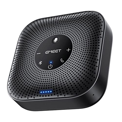EMEET Conference Speakerphone M0 Plus, 4 AI Mics 360° Voice Pickup, Noise Reduction, USB C Speaker, Bluetooth Conference Speaker for 8 People w/Daisy Chain for 16 Compatible with Leading Software - size: Advanced M0 PLUS for 8 People