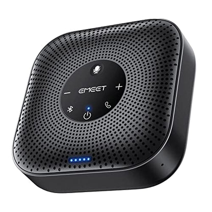 EMEET Conference Speakerphone M0 Plus, 4 AI Mics 360° Voice Pickup, Noise Reduction, USB C Speaker, Bluetooth Conference Speaker for 8 People w/Daisy Chain for 16 Compatible with Leading Software - size: Advanced M0 PLUS for 8 People
