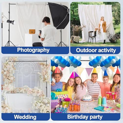 12 x 10ft Photo Video Studio Heavy Duty Backdrop Stand, Adjustable Photography Background Support Systemt Kit with Shock-Proof Spring, 2 Sandbags, Carrying Bag, 6 Clamps - size: 12x10ft