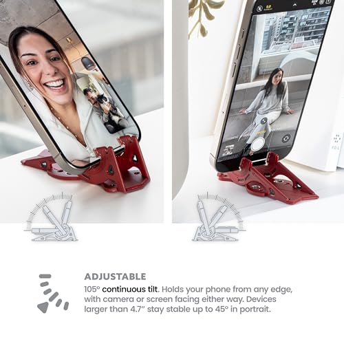 GEOMETRICAL Pocket Tripod PROv2 - Card-Size Stand, for iPhone, Blood Red Universal Kit - color: Blood Red