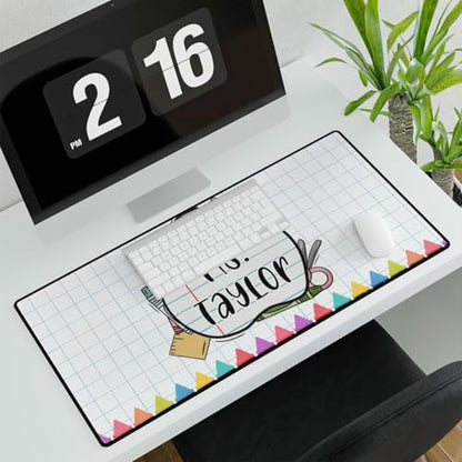 Personalized Teacher Apple Computer Mat, Teacher Gift Ideas, Custom Teacher Mousepad for Teachers, Teacher Accessories for Desk Decor, Cute Teacher Mouse Pad, End of Year Gifts - style: Style 5