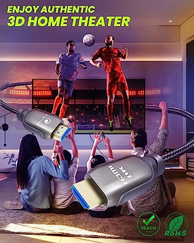 8K HDMI 2.1 Cable 10ft 48Gbps, Ultra High Speed HDMI Cable, 4K HD 120Hz 144Hz 2K 240Hz Gaming HDMI Cable 2.1 Certified, eARC HDCP 2.2&2.3 HDR 10+ Dolby Compatible with PS5/Xbox Series X/Apple TV 4K - color: Grey, size: 10 feet 8K