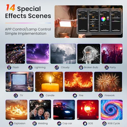 Selfie Phone Light with Magnetic,140 LED 1800K-10000K 4900mAh + Power Bank RGB Video Light CRI 96+ Professional Portable Lighting for Camera, TikTok, Vlog, Makeup, Zoom,Selfie - size: 140 Led