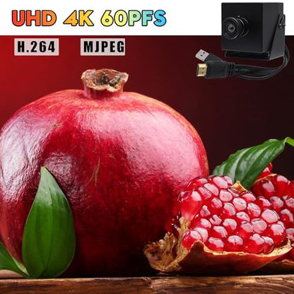 SVPRO HDMI Camera 4K USB3.0 Webcam 60FPS Wide Angle USB Camera 120 Degree M12 Lens Streaming Camera 4K 60FPS H.264 External Computer Camera,TV Camera - color: with 120 degree Distorition-Free Lens