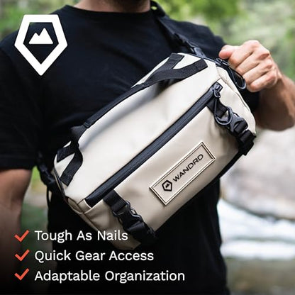 WANDRD ROGUE V1 6L Sling: Compact Camera Sling and Crossbody Bag with Fast Access, 3-Way Carry– Lightweight Everyday Bag Great for Travel, Photography, and Daily Use (Yuma Tan) - color: Yuma Tan