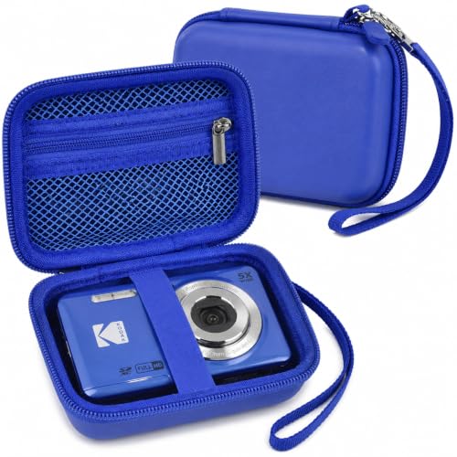 ANKHOH Digital Camera Case for Kodak PIXPRO FZ55/FZ45/for CAMKORY | for Duluvulu 4K,for Canon PowerShot ELPH,forVAHOIALD,for Sony,for Lecran,for VAHOIALD,Holds Cable,Cards, Case only Deepblue - color: Deep Blue