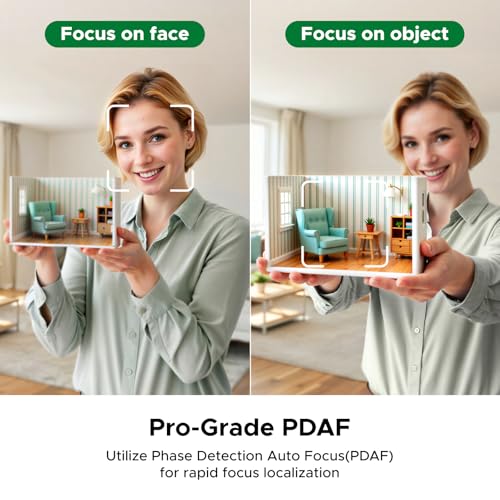 UGREEN FineCam Pro 4K Webcam with 1/2" Sensor for PC/Mac | AI Noise-Canceling Mic, Gesture Control, Face AE, PDAF, for Streaming, Conference, OBS Zoom, Switch 2, Privacy Cover & Tripod