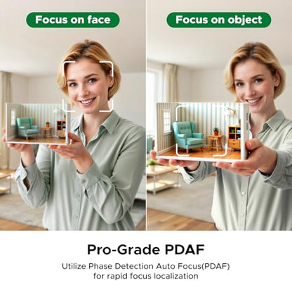 UGREEN FineCam Pro 4K Webcam with 1/2" Sensor for PC/Mac | AI Noise-Canceling Mic, Gesture Control, Face AE, PDAF, for Streaming, Conference, OBS Zoom, Switch 2, Privacy Cover & Tripod