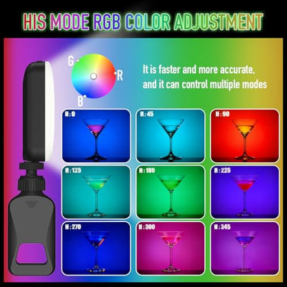 91 LED Portable Charger Selfie Light Video Conference Lighting | with Clip & Camera Tripod Adapter, Rechargeable 2000mAh, CRI 96+, 4 Light Modes, for Phone iPhone Webcam Laptop Makeup - color: Black