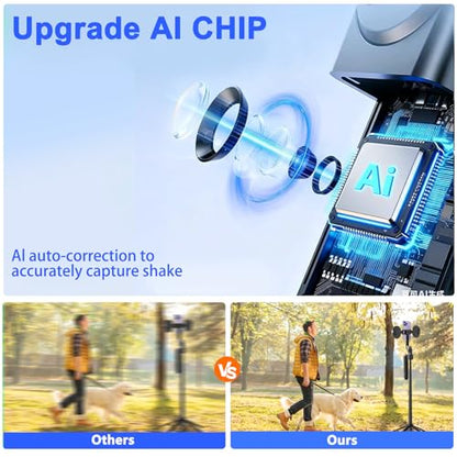 Auto Face Tracking Tripod for iPhone with Light 70.9” Selfie Stick Tripod Stand Follows Your Movement 360°Phone Camera Tripod with Wireless Remote for Content Creator Vlog Live Stream Video Recording - style: B181-Auto Face Tracking Tripod with 2 Ring Lig