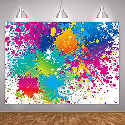 7x5Ft Colorful Splatter Background Abstract Background Paint Splash Backdrop Video Studio Photograph Photo Booth Props Backdrop ME593 - size: 7x5Ft