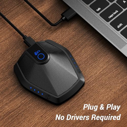 TONOR Conference Microphone with AI Noise Canceling, USB Mic for Teleconference, Condenser Mic for Work at Home, Volume Adjustment, Compatible with Windows and Mac, Desktop PC and Laptop, G11 PRO - style: Pro-Microphone with Typc C Adapter