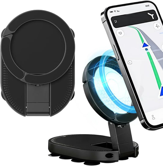 3-in-1 Suction Magnetic Phone Holder, 2026 New 360° Rotatable Phone Tripod Mount Magnetic Gym Phone Holder, Ideal for Car Dashboard, Gym, Kitchen, Office