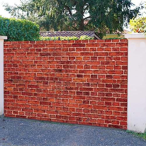 Blulu 7x5 Ft Red Brick Wall Party Backdrop, Large Fabric Red Brick Sign Photo Backdrops Background for Baby Shower Birthday Party Wedding Graduation Home Decoration Photo Booth Prop Banner - size: 59.8 x 83.9 Inch