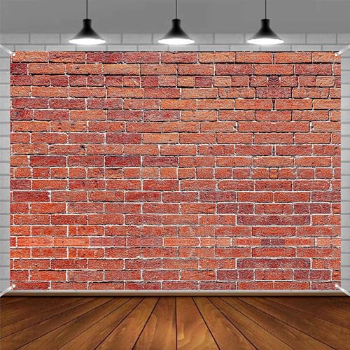 Red Brick Wall Backdrop 6x4 FT Backdrops Vintage Red Stone Wall Background Polyester Portrait Photo Booth for Adults Office Kids Birthday Graduation Party Home Decoration Banners - color: Red A, size: 6x4 FT