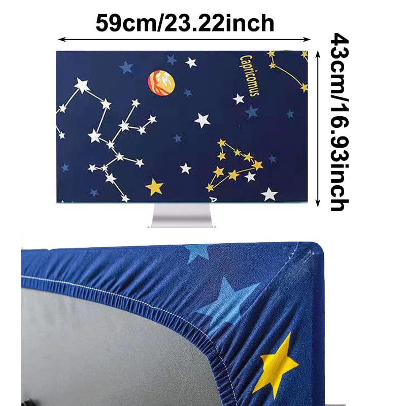 Monitor Dust Cover 22, 23, 24,25 inch Anti-Static Dustproof Protective Cover for LCD/LED/HD Panel Case Computer Sleeve Compatible with 22-25 inch PC, Desktop and TV (Lotus Leaf,22-25inch)