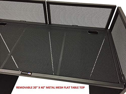 DJ Event Facade White/Black Scrim Metal Frame Booth + 20" x 40" Flat Table Top Includes Both White and Black Panels + Carrying Cases!