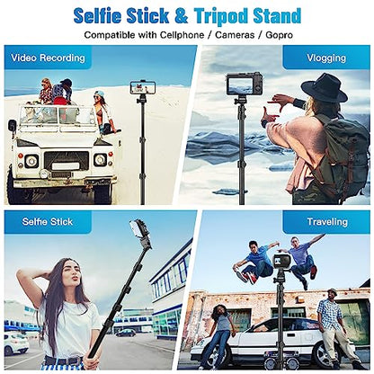 Victiv Phone Tripod, 70" Tripod for iPhone with Remote and Phone Holder, Sturdy & Stable, Adjustable Camera Stand & Selfie Stick Mode, Perfect for Selfies/Recording/Vlogging/Live Streaming - size: 70 inch