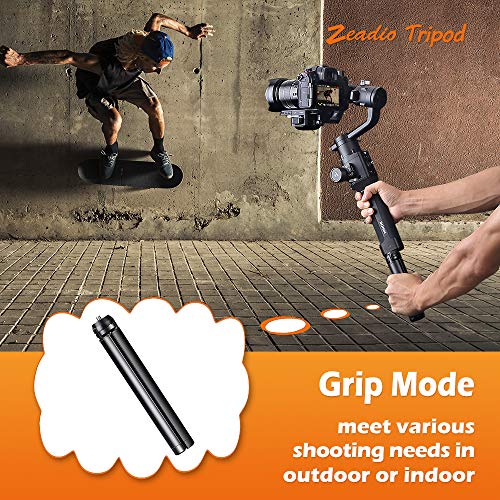 Zeadio Metal Mini Tripod with 1/4 Inch Screw, Desktop Tabletop Stand Tripod for Smooth 4, Crane Plus, Crane 2, Osmo Mobile, Ronin-S, Vimble 2, Gimble Handle Grip Stabilizer and All Cameras