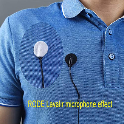 Undercover with 40 Stickies and 40 Fabric Discs for Hiding Lavalier Microphones and Reduce Wind Noise, 20 of Each Black/White