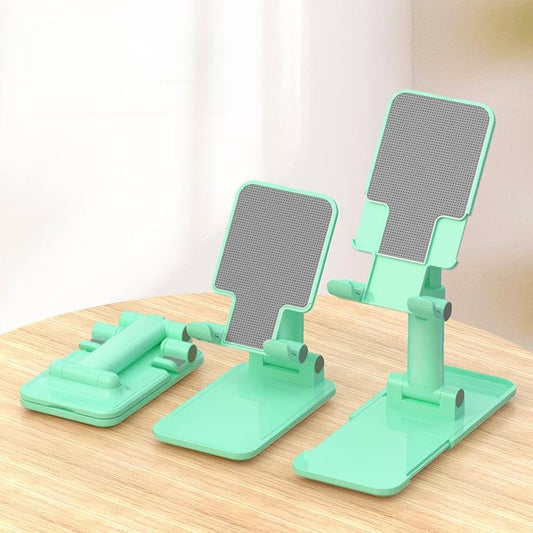 Folding Cell Phone Stand - Multi-Angle Universal Holder, Compatible with Most Phones & Tablets (Green) - color: Green