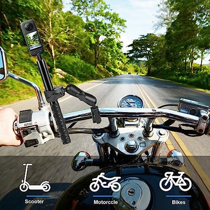 PULUZ Super Double Camera Clamp Mount, Crab Plier Clip Bracket Magic Arm Double Ball Head Adapter Umbrella Clamp for Motorcycle, Bike, Cross Bars, Desktop, Light Stand, Photo Boom Stand - style: Double Clamp