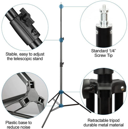 Heavy Duty Light Stand 9.5ft, Aluminum Alloy Lights Stand Spring Cushioned Adjustable Photo Video Lighting Stand, Photography Studio Tripod Stands for Flash LED Video Lights, Ring Lighting, Softboxes - size: Light Stand KT2