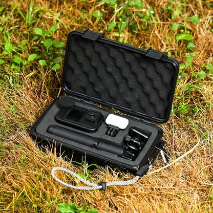 Hard Case for Gopro Hero 13/12/11/10/9 Media Mod/Volta/Light Mod,Wasterproof Organizer Travel Storage Case for Go pro Hero for dji osmo action 6 5 with 2 Batteries Accessories