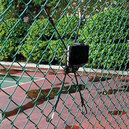 Cell Phone Fence Mount - Camera Backstop Chain Link Mount for Gopro Action Camera Small Digital Camera and Smartphones - Your Baseball - Softball - Tennis Games Buddy