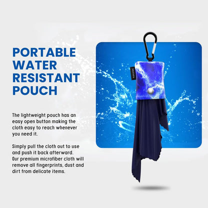 Microfiber Cloth & Glasses Wipes (6 Pack) Lens & Glasses Cleaning Cloth - Eyeglass Cleaner - Camera Lenses & Gadget Delicate Screens - Blue - color: Blue Lightning, size: 6 Pack