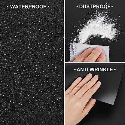 BENECREAT 40x15inch PVC Photography Backdrop, Matte Black PVC Vinyl Photo Background for Product Video Photography Photo Studio - color: Black