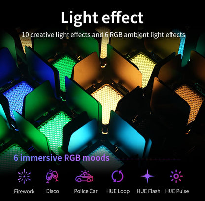 ZHIYUN FIVERAY M20C LED Video Light - 2500K-10000K DynaVort Cooling System Mark II with Radiant Full-Color RGB Glow - color: M20C