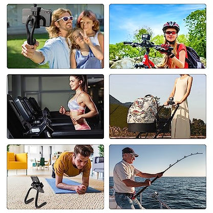 Taisioner U Stroller Phone Holder Wheelchair Accessories Cell Phone Seat Phone Holder for Treadmill Bike Shopping Cart Boat Action Camera Suitable with GoPro Hero 12/11/10/9/8/7/6/5/4 AKASO Insta360 - style: U Straight