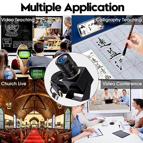 1080P HDMI Camera 4K USB Webcam for Live Streaming 30FPS 4X Optical Zoom Lens USB HDMI Simultaneous Output Video Camera Close-up PC Camers Plug and Play for Linux Raspberry Pi Jetson Nano - size: 2.8-12mm 4X Zoom Lens