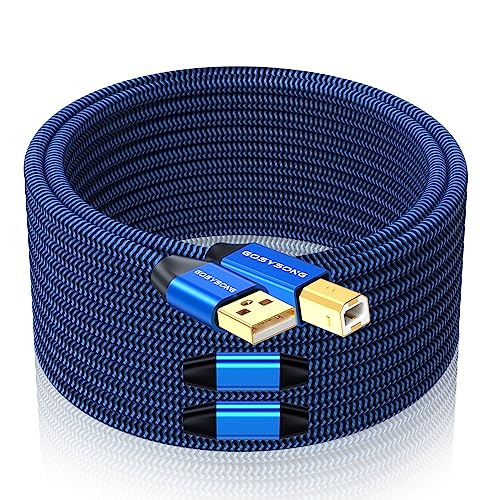 Active USB 2.0 Printer Cable 60ft, USB A to B Printer Cord - size: 60ft, style: USB Type A to Type B Printer Cable