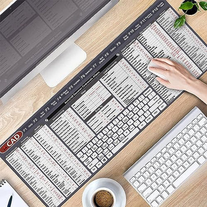 Engineer Architect Gifts Ultimate Auto cad Command Alia SES Shortcuts Mouse Mat, Quick Command Reference for Auto cad Users Mousepad,Gift for Architect Desk Mat Gaming Desk Mat KMH - color: Cad