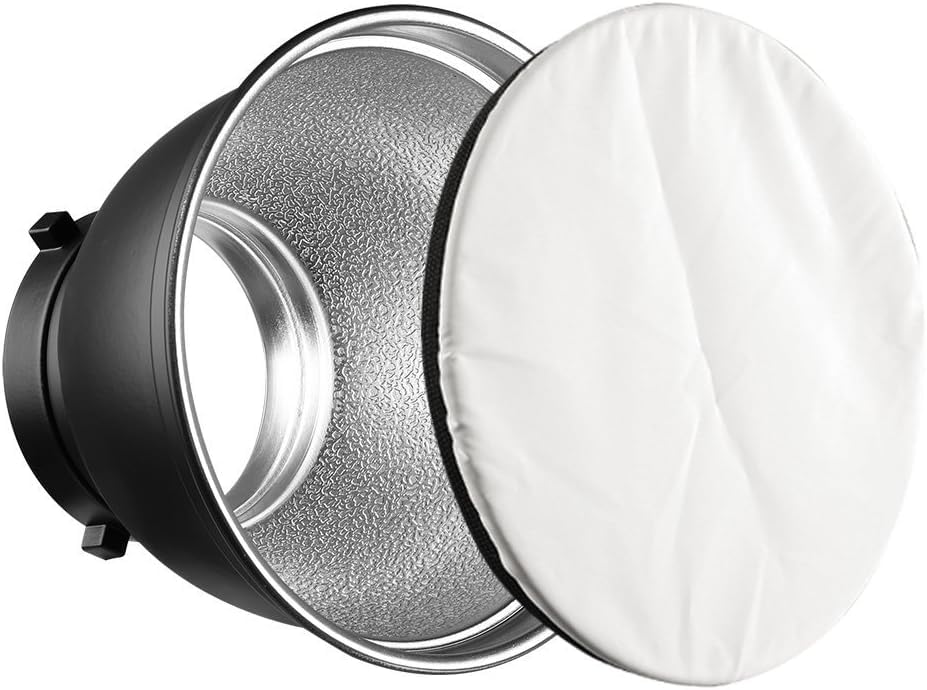 7" Standard Reflector Diffuser Lamp Shade Dish with 20° /40°/ 60° Honeycomb Grid White Soft Cloth for Bowens Mount Studio Strobe Flash Light Speedlite