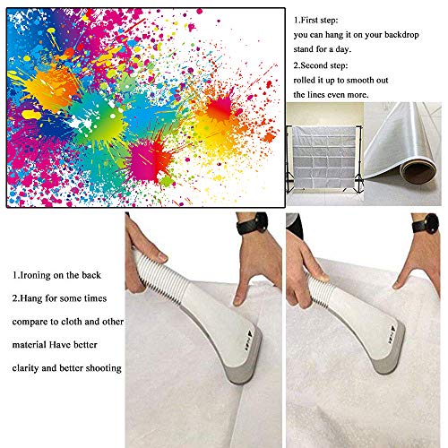 Colorful Splatter Pigment Paint Background 6x9ft Abstract Background Video Studio BJHXME207 - size: 6x9Ft