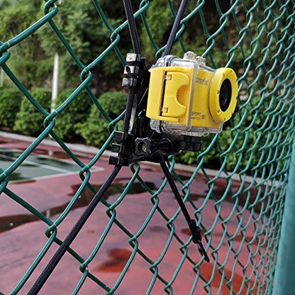 Cell Phone Fence Mount - Camera Backstop Chain Link Mount for Gopro Action Camera Small Digital Camera and Smartphones - Your Baseball - Softball - Tennis Games Buddy