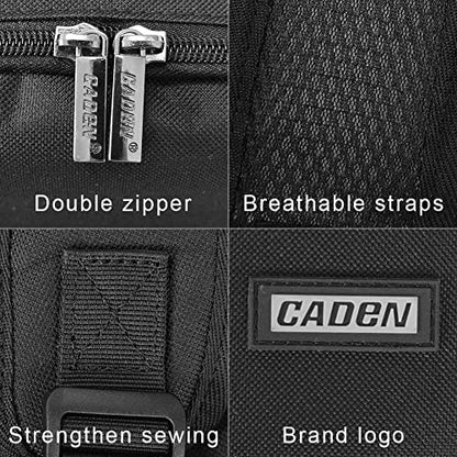 CADeN Camera Backpack Bag Professional for DSLR/SLR Mirrorless Camera Waterproof, Camera Case Compatible for Sony Canon Nikon - color: Black, style: 2.0 Small