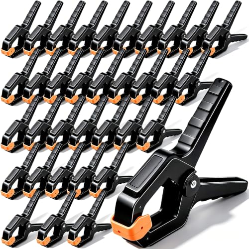 36 Pack Strong Plastic Spring Clamps, 3.5 Inch Wood Clamps, Balloon Decorating Clips, Heavy Duty Tarp Clips for Securing Covers & Hanging Backdrops(Orange) - color: Orange, size: 3.5in_36Pack