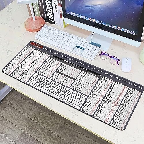 Engineer Architect Gifts Ultimate Auto cad Command Alia SES Shortcuts Mouse Mat, Quick Command Reference for Auto cad Users Mousepad,Gift for Architect Desk Mat Gaming Desk Mat KMH - color: Cad