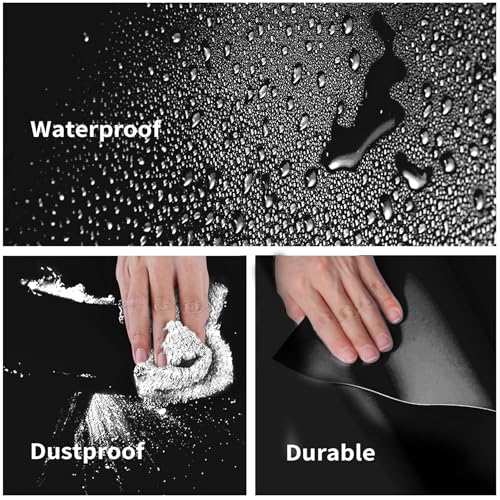 Meking 31.5x59.06 Inch PVC Backdrop, Matte & Reflective Black Background for Photography Reusable Daul-Sided Vinyl Backdrops for Product Photography,Portrait Shoots and Photo Studio - color: Matte and Reflective||BLACK