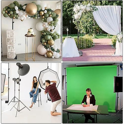 Photo Video Studio Photography 10 x 8.5ft Pipe and Drape Stand with 12 x10ft 100% Muslin White Backdrop Background Support System Kit,Clamp, Water Bag,Carry Bag