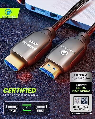 8K HDMI 2.1 Cable 10ft 48Gbps, Ultra High Speed HDMI Cable, 4K HD 120Hz 144Hz 2K 240Hz Gaming HDMI Cable 2.1 Certified, eARC HDCP 2.2&2.3 HDR 10+ Dolby Compatible with PS5/Xbox Series X/Apple TV 4K - color: Grey, size: 10 feet 8K