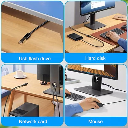 2 Pack 1.65FT USB 3.0 Extension Cables Type A Male and Female Extension Cables can Withstand Fast Data Transfer and are Compatible with Keyboards, mice, Hard Disk Drives, USB hubs, and More.
